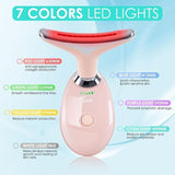 Facial Massager, Anti-Wrinkle Face and Neck Vibrating Aesthetic Treatment with LED Light