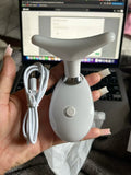 Facial Massager, Anti-Wrinkle Face and Neck Vibrating Aesthetic Treatment with LED Light